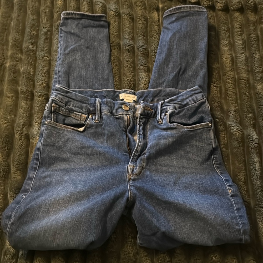Good American high-rise skinny basic jeans in size 10/30